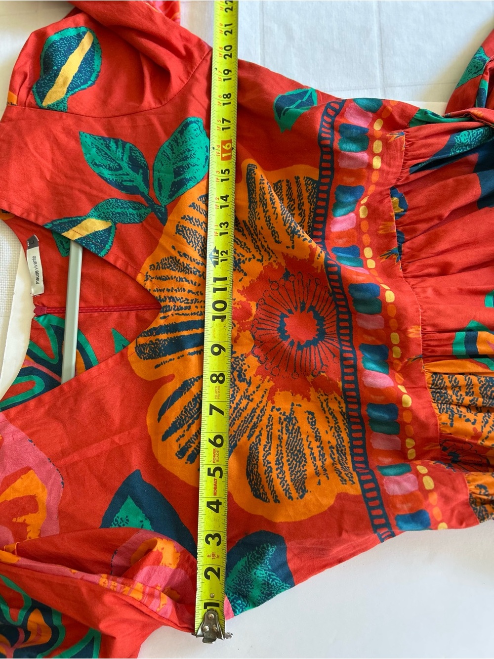 Maude Vivante Tropical Floral Maxi Dress L | 100% Cotton Farm Rio Style Boho - Picture 10 of 12